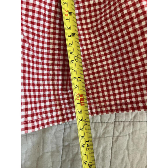 Vintage 90s Buster Brown Red Ladybug Denim/Gingham Skirt, USA Made, 100% Cotton - Picture 6 of 8